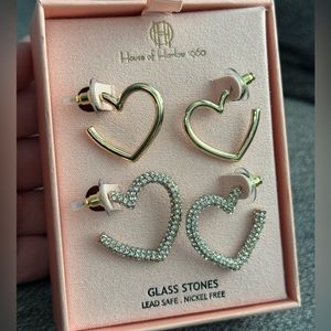 NWT House of Harlow 1960 Heart earrings
